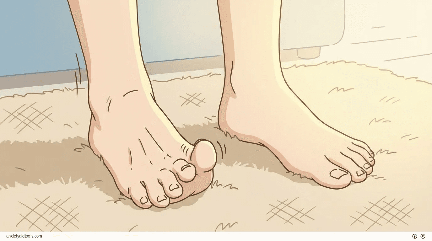 Tense/relaxed feet illustrate muscle relaxation.